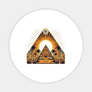 Ancient Egypt Pharaohs, Pyramids,Esoteric Symbolism: Spiritual Icon of Ancient Wisdom Magnet